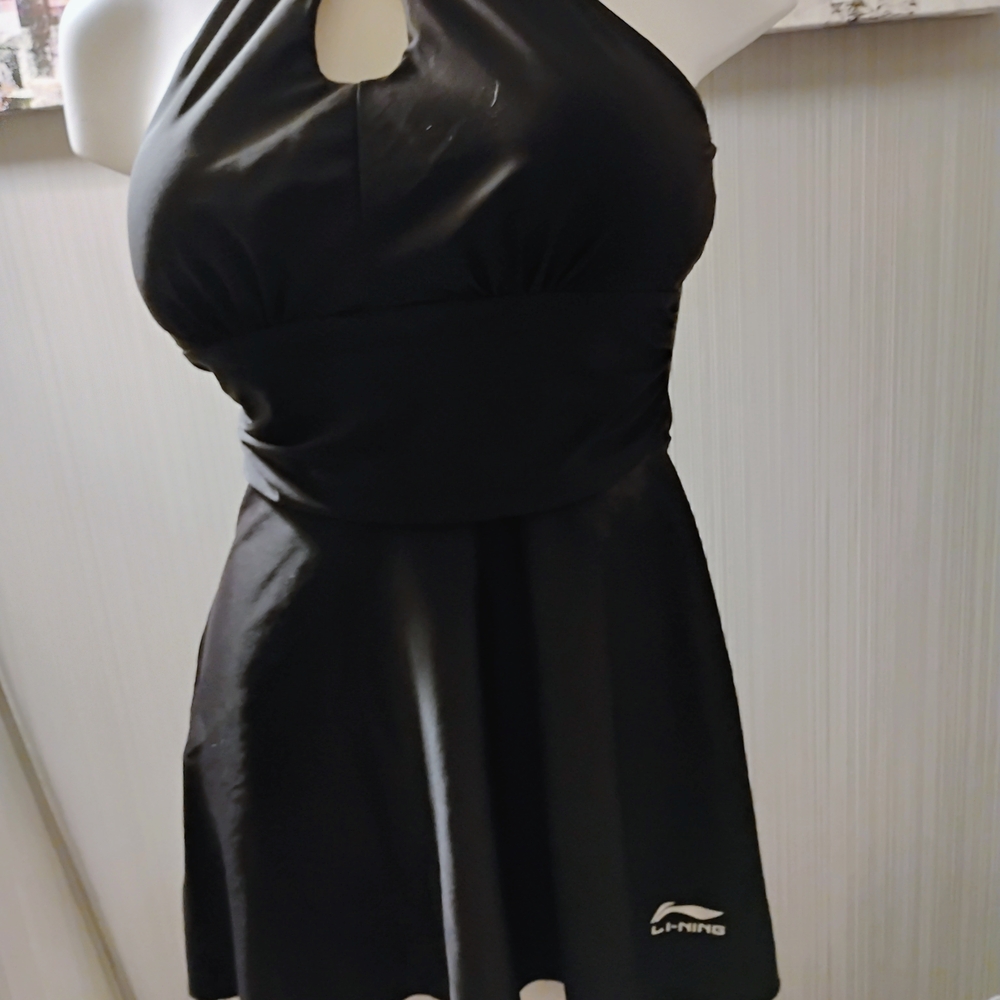 Uniqlo Black Pleated Bustier Mini Dress